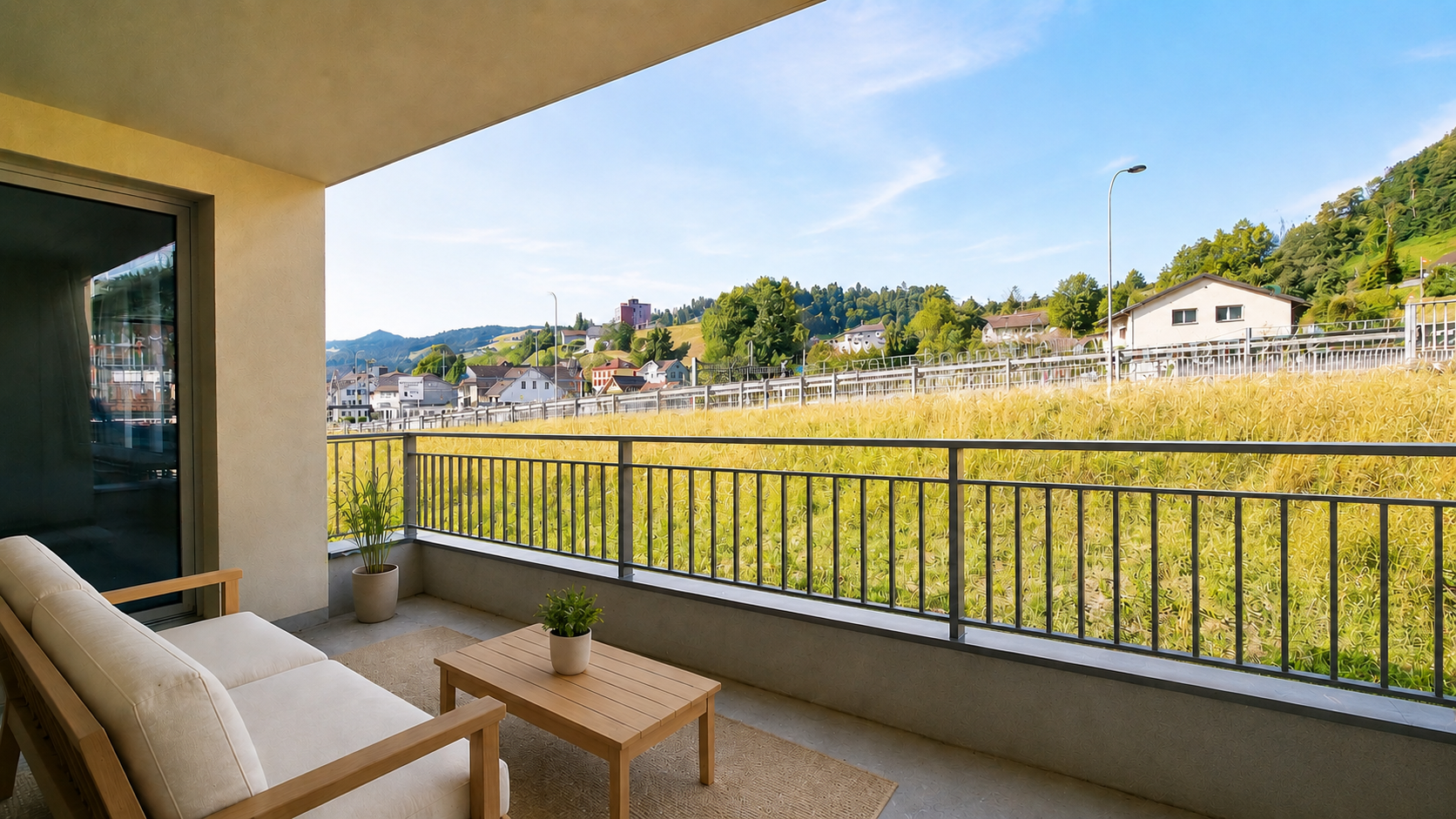 Aussicht Balkon Wattwil